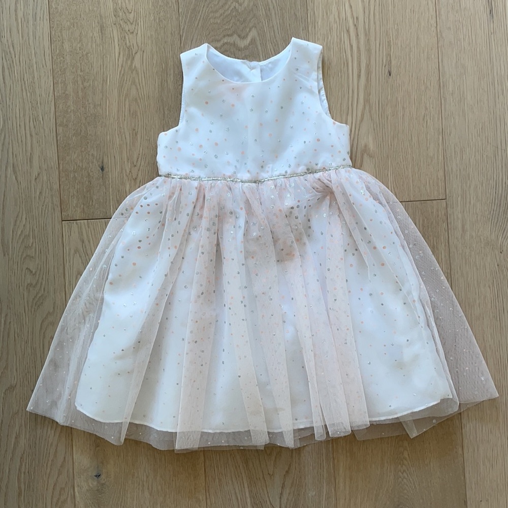 Fancy girls dress with fuzzy shawl size 4 - Picture 2 of 10